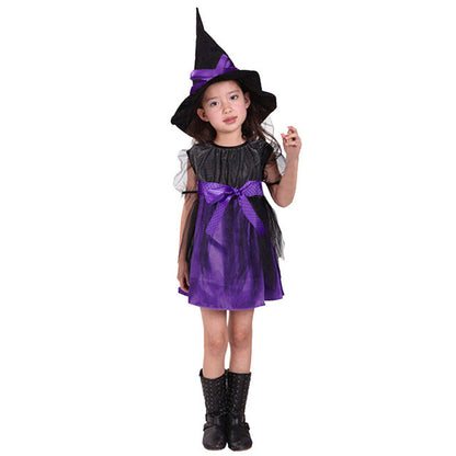 Robe de costume d'Halloween et chapeau pour petites filles