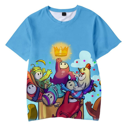 Fall Guys: Ultimate Knockout 3D T-shirts Men Women Fashion Casual Game Clothes Kids Harajuku Streetwear Short Sleeves T Shirt