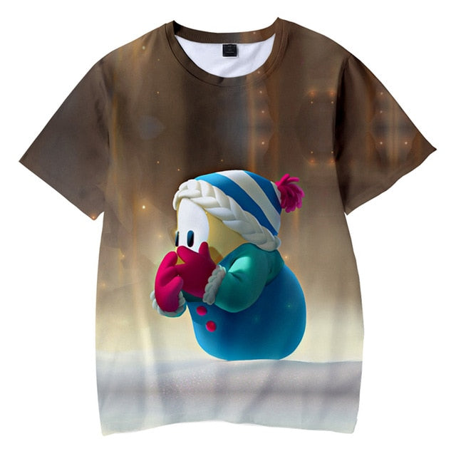 Fall Guys: Ultimate Knockout 3D T-shirts Men Women Fashion Casual Game Clothes Kids Harajuku Streetwear Short Sleeves T Shirt