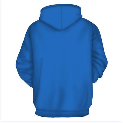 Unisexe Adulte Rainbow Friends Sweat à Capuche Manches Longues Dessin Bleu et Rouge Vêtements de Sport