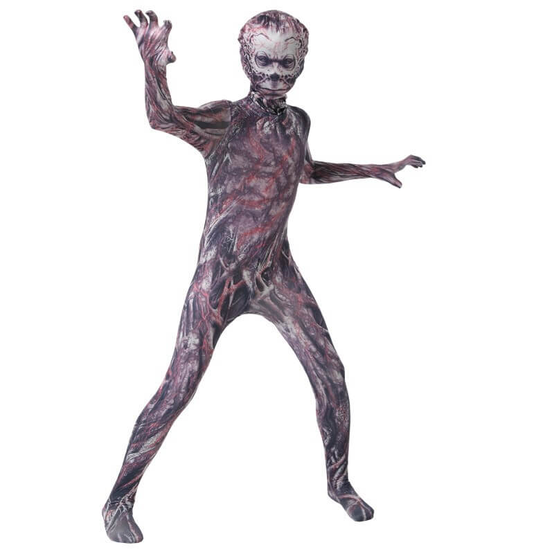 Disfraz de Monstruo Infantil y Adolescente Unisex Mono Casco Traje de Cosplay para Niños y Niñas Fiesta de Halloween